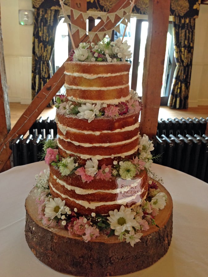 Naked Wedding Cake Chelmsford – Channels Golf and Country Club, 21st August 2015
