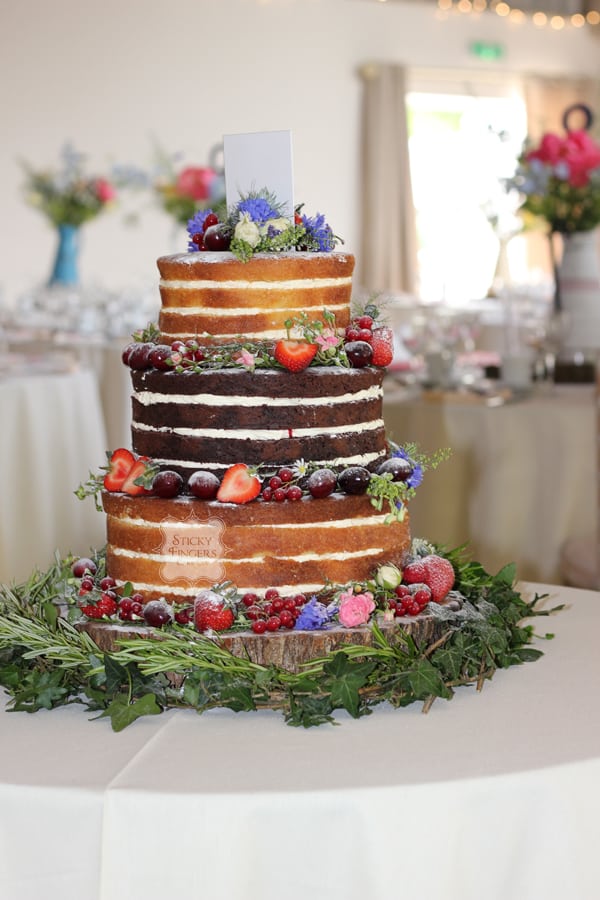 Naked Wedding Cake Coggeshall