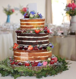 Naked Wedding Cake Flowers Essex