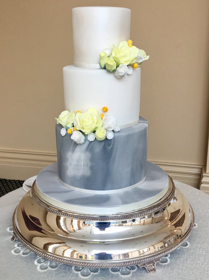 3 Tier Iced Wedding Cake, Rochford – The Lawn, 11th April 2018