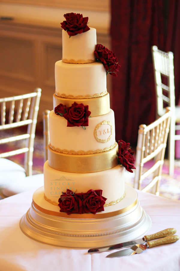 6 Tier Iced Wedding Cake, Hatfield Heath, 7th July 2018