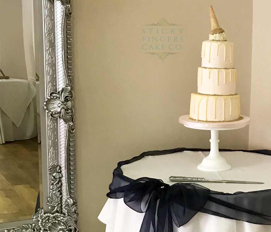 3 Tier Buttercream Drip Wedding Cake, Rochford Hotel, 21st September 2018