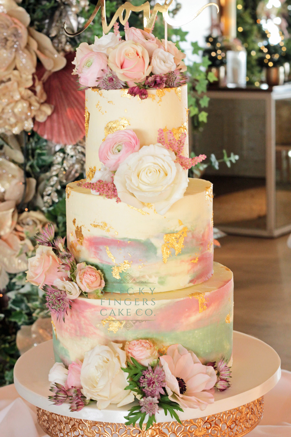 3 Tier Buttercream Wedding Cake, Southend – Roslin Beach Hotel, 23rd December 2019