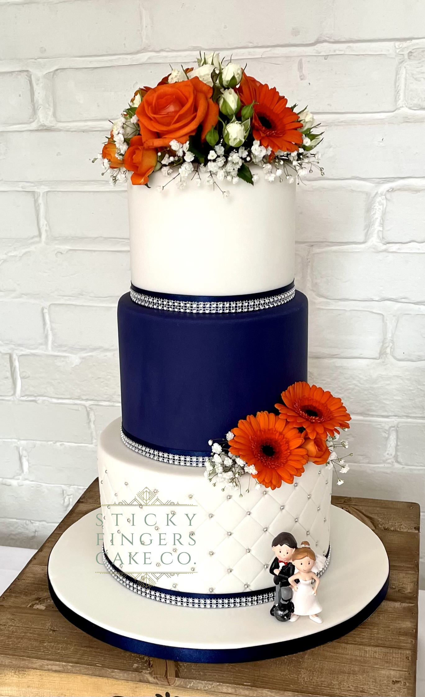 3 Tier Iced Wedding Cake, The Old Parish Rooms, Rayleigh – September 2021