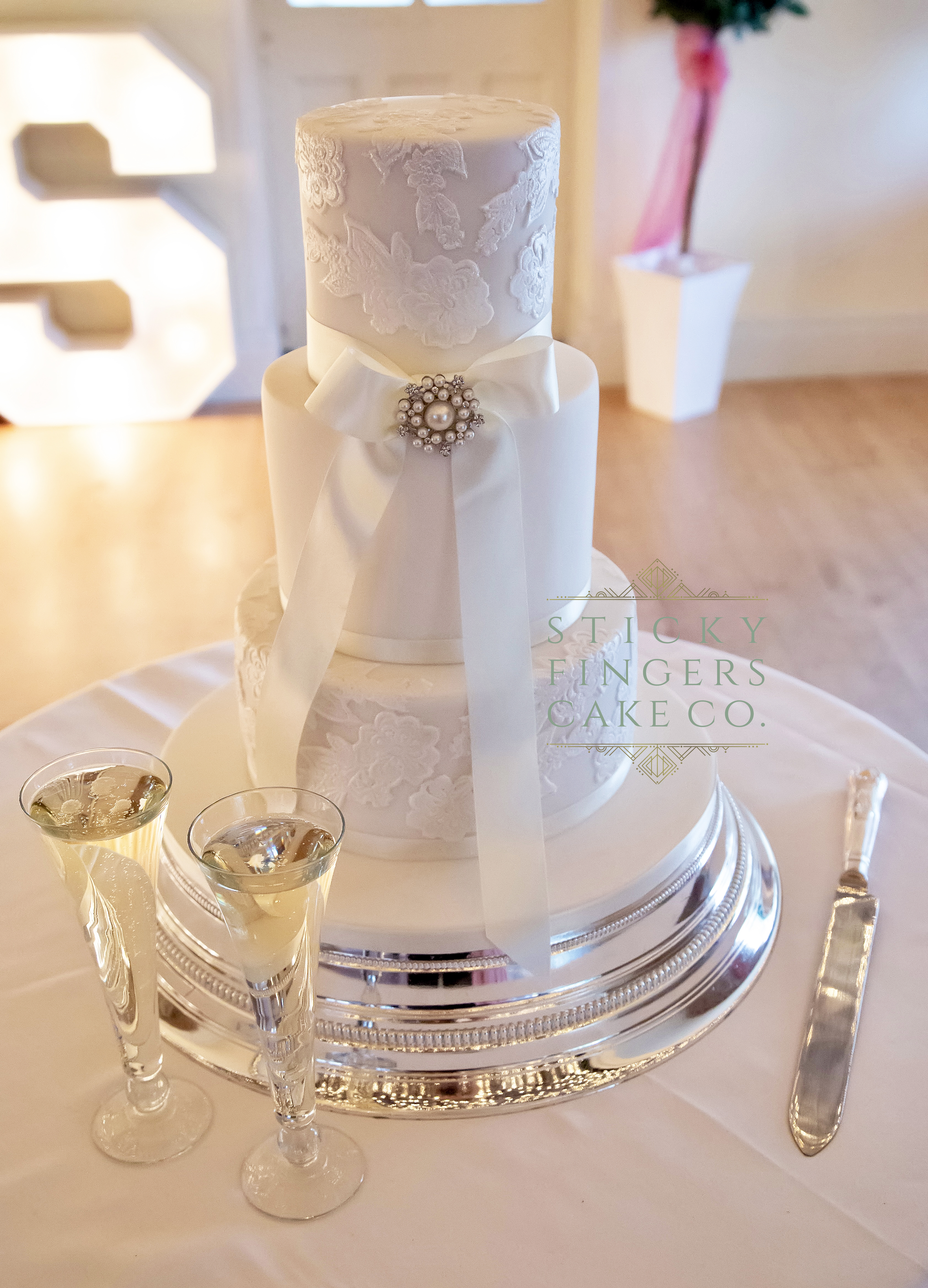 Iced Wedding Cake at Friern Manor