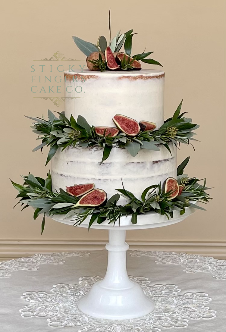 2-Tier Semi Naked Wedding cake, The Lawn, Rochford – February 2022
